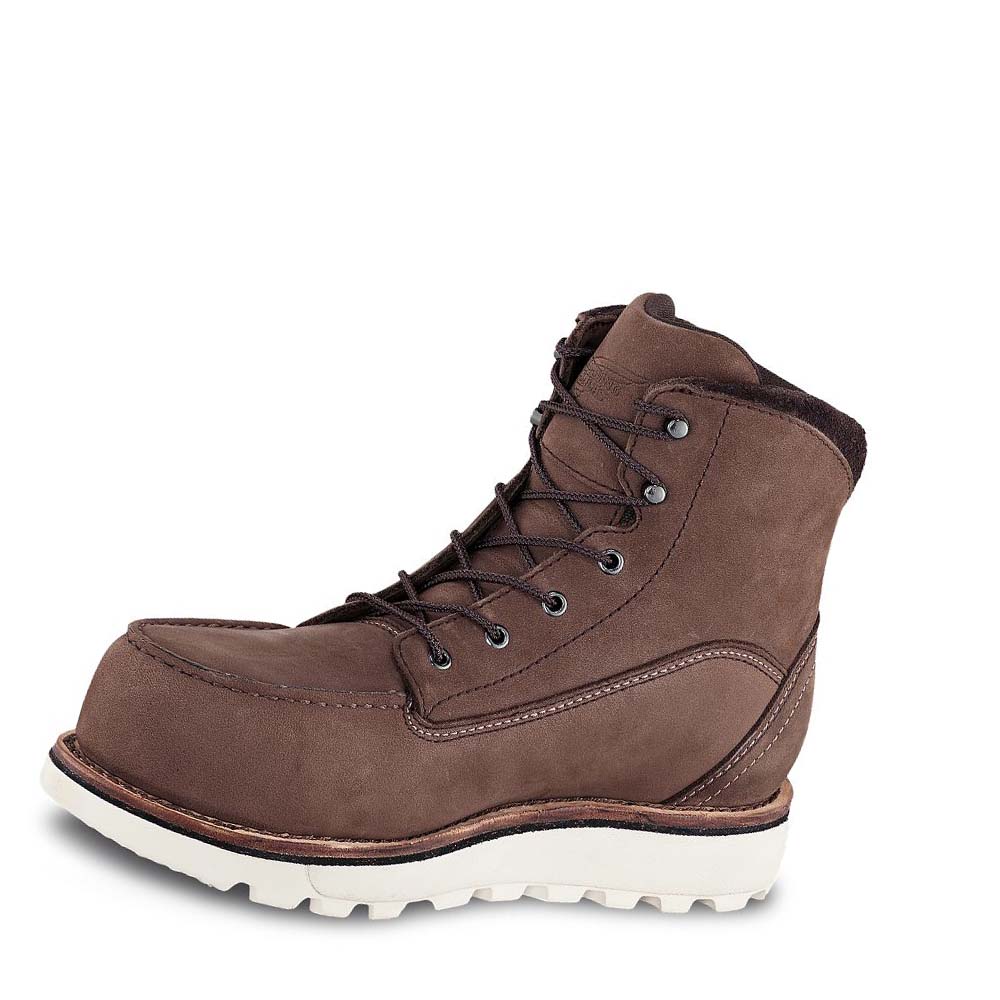 Red Wing Traction Tred Lite 6-inch Waterproof Women's Safety Boots Brown | ZA 152JPQ